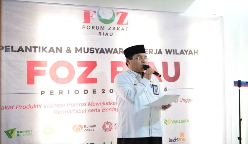 Lantik Pengurus FOZ Riau, Ini Harapan Kakanwil Kemenag Riau