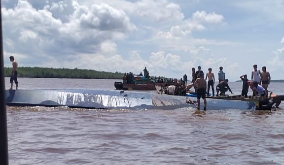 Speedboat SB Evelin Calisa Tenggelam di Guntung, Tembilahan