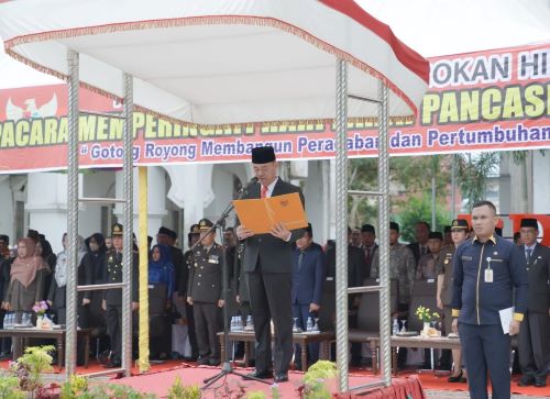 Pimpin Peringatan Hari lahir Pancasila, Bupati Rohil Sampaikan Amanat Presiden RI  - Pekanbaruexpress