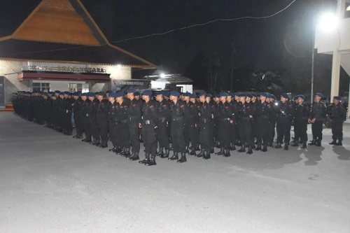Ratusan Anggota Brimob Riau Diberangkatkan ke Pulau Rempang