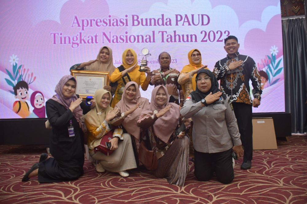 Kampar Raih Juara I Apresiasi Bunda Paud Nasional Tahun 2023 Kategori Kabupaten Non Tertinggal