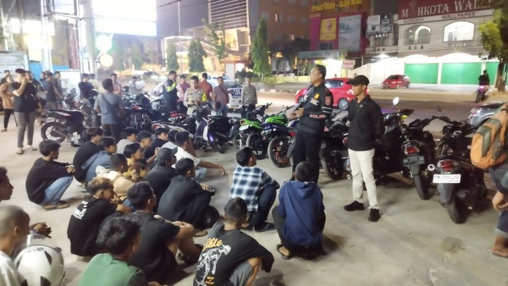 Balap Liar, 35 Motor di Pekanbaru Diamankan dan Ditilang untuk Efek Jera
