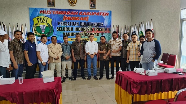 Didukung 5 PB Berdasarkan SI, Daprianto Terpilih Aklamasi Pimpin PBSI Kampar Periode 2024-2028