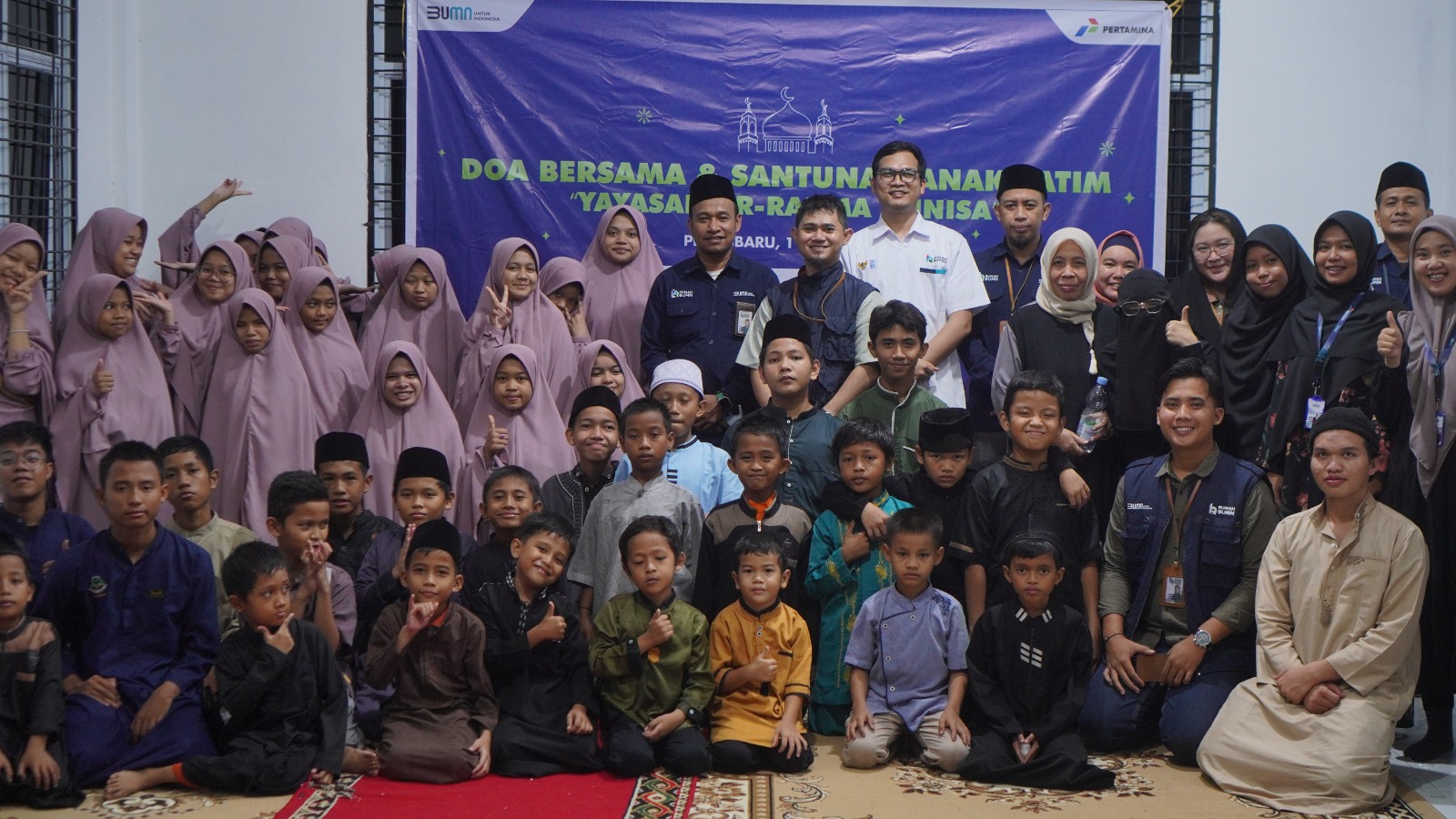 Solidaritas dan Kepedulian, Rumah BUMN Riau Salurkan Bantuan Kepada Anak Yatim 