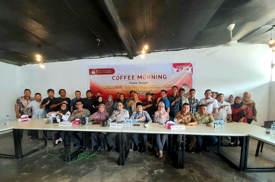 Sosialisasikan Tahapan Pilkada 2024, KPU Kampar Rangkul Insan Pers 