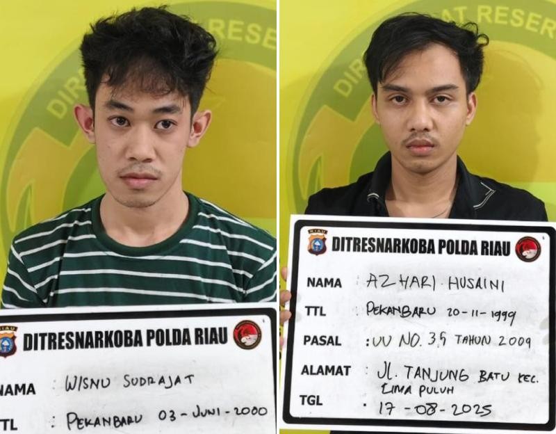 Dua Kurir Jaringan Internasional Diciduk, Polda Riau Amankan 44 Kg Sabu