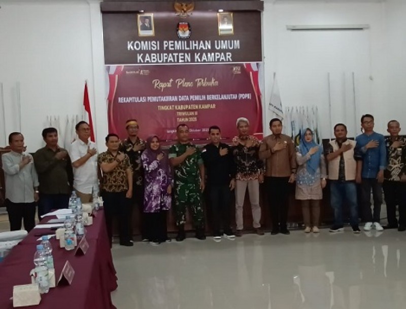Rekapitulasi DPB Triwulan III 2025 di Kampar Berjalan Lancar, KPU Tegaskan Komitmen Pemutakhiran Data Pemilih