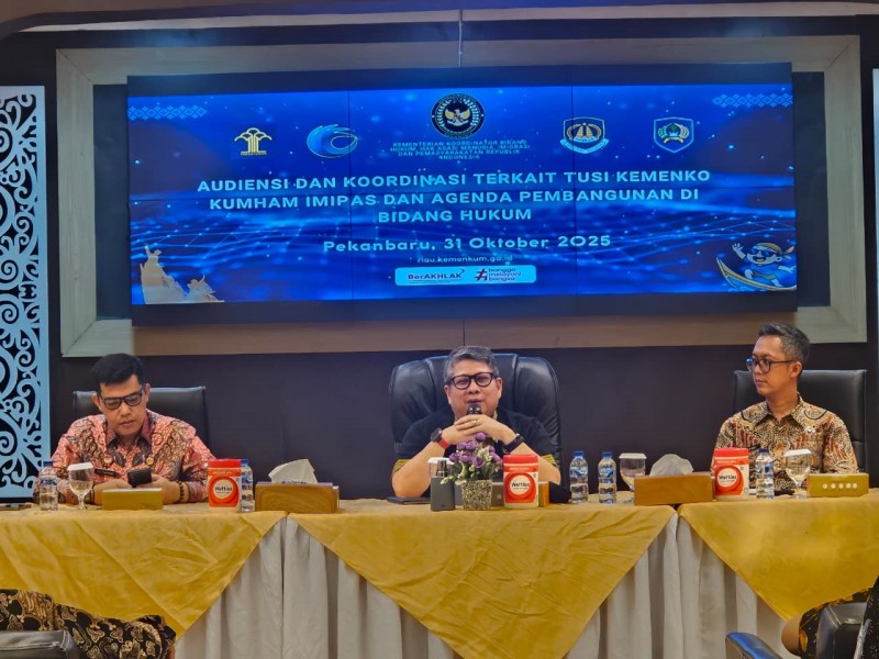 Kemenko Kumham Imipas RI Gelar Sinkronisasi dan Koordinasi Tugas dan Fungsi di Riau
