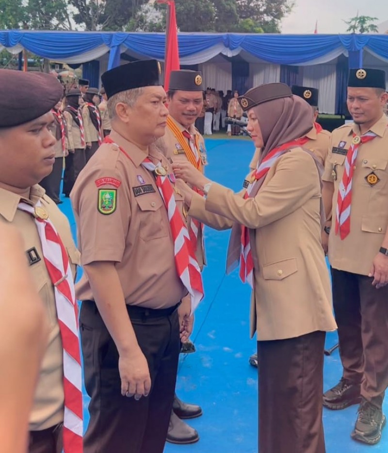 Usai Dilantik, Satgas Pramuka Peduli Kwarcab Pekanbaru Bergerak Galang Bantuan Bencana Sumatera