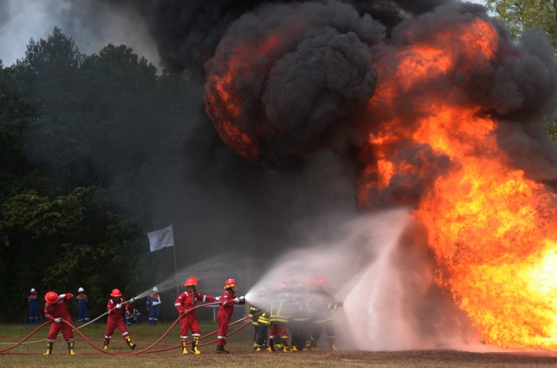 PT BSP Gelar Fire Fighting Competition Peringati Bulan K3  - Pekanbaruexpress
