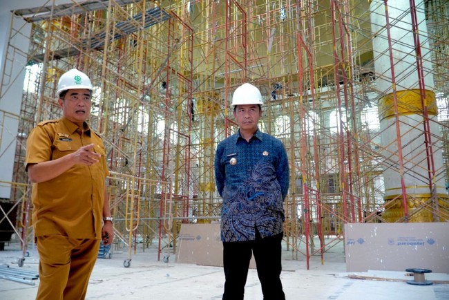Bupati Kampar Minta Pembangunan Islamic Center Bangkinang Selesai Tepat Waktu - Pekanbaruexpress