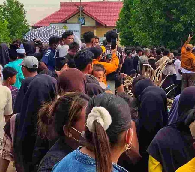 Kantor Polisi di Rokan Hilir Digeruduk Ribuan Warga Panipahan 