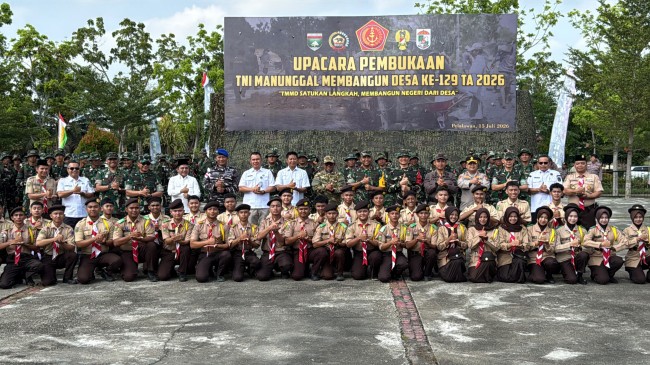 Bupati Zukri Buka TMMD ke-129 di Pelalawan, Fokus Bangun Infrastruktur dan Tingkatkan Kesejahteraan Warga - Pekanbaruexpress
