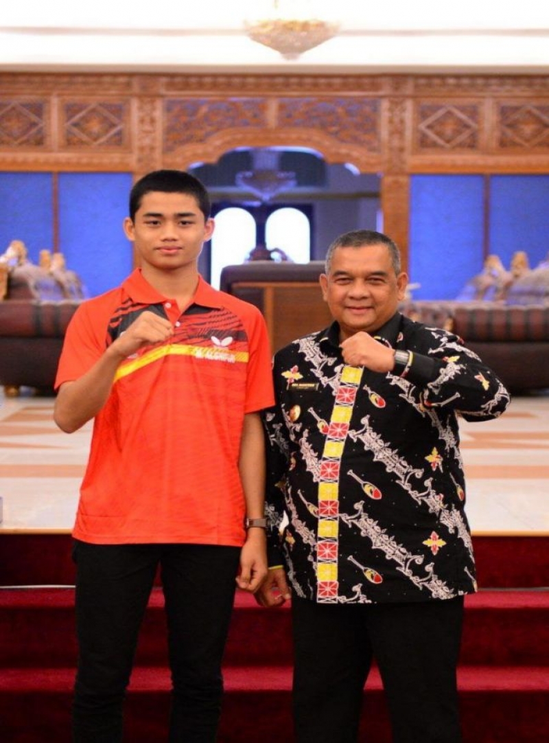 Alghifari Dilepas Wagubri Ikuti Kejuaraan Tenis Meja SEATTA di Bangkok