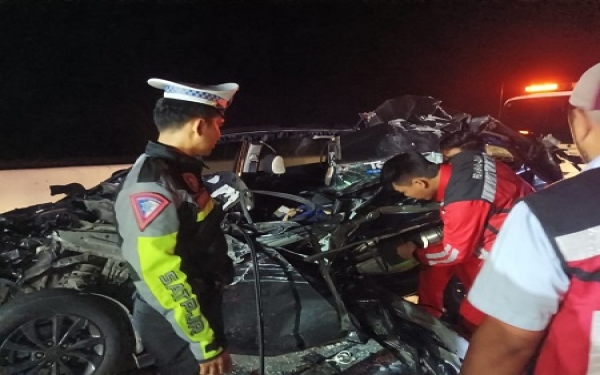 Kecelakaan di Tol Pekanbaru-Dumai, Pemudik Asal Sumut Tewas Dilokasi Kejadian