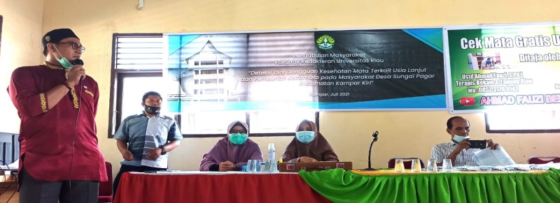 Deteksi Gangguan Mata pada Lansia, FK Unri Lakukan Pengabdian di Desa Karya Kampar Kiri