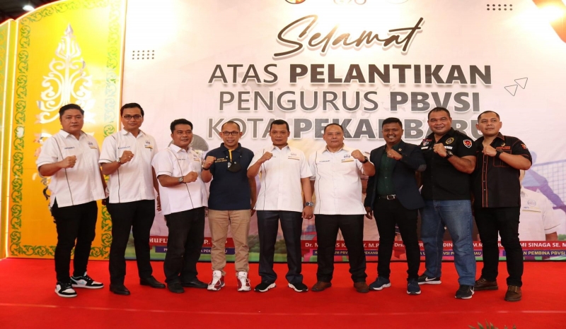 Pengcab PBVSI Pekanbaru Dikukuhkan, Pj Walikota:Bola Voli Bisa Berjaya  